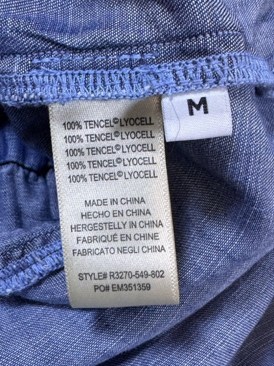 Cloth & Stone 100% Tencel Blue Midi Skirt Size Medium - Picture 15 of 15